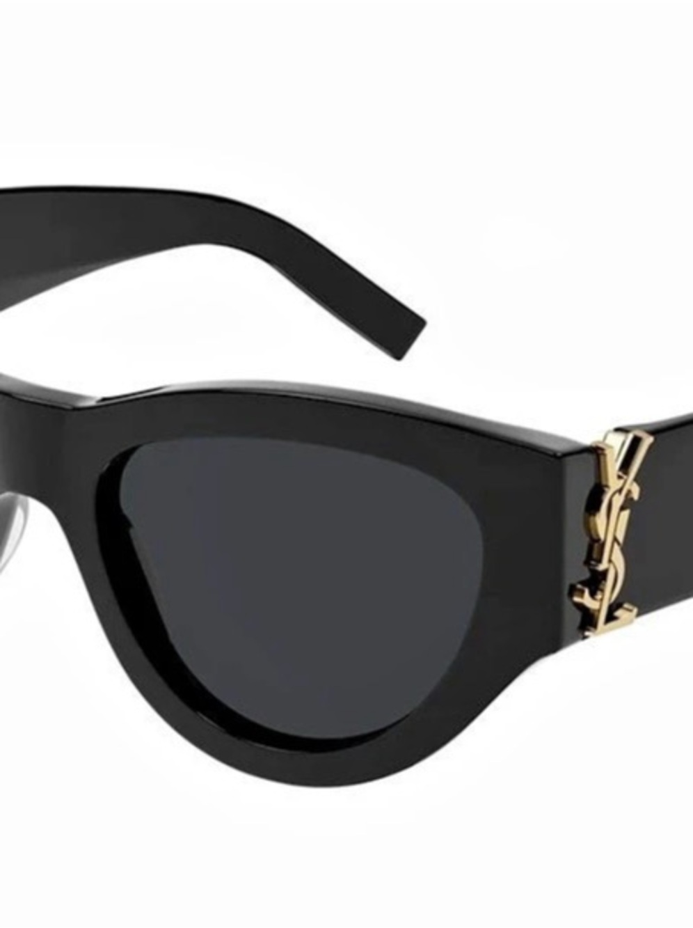 Saint Laurent SL M94 Black Cat-Eye Sunglasses – Gold YSL Cassandre NWOT
